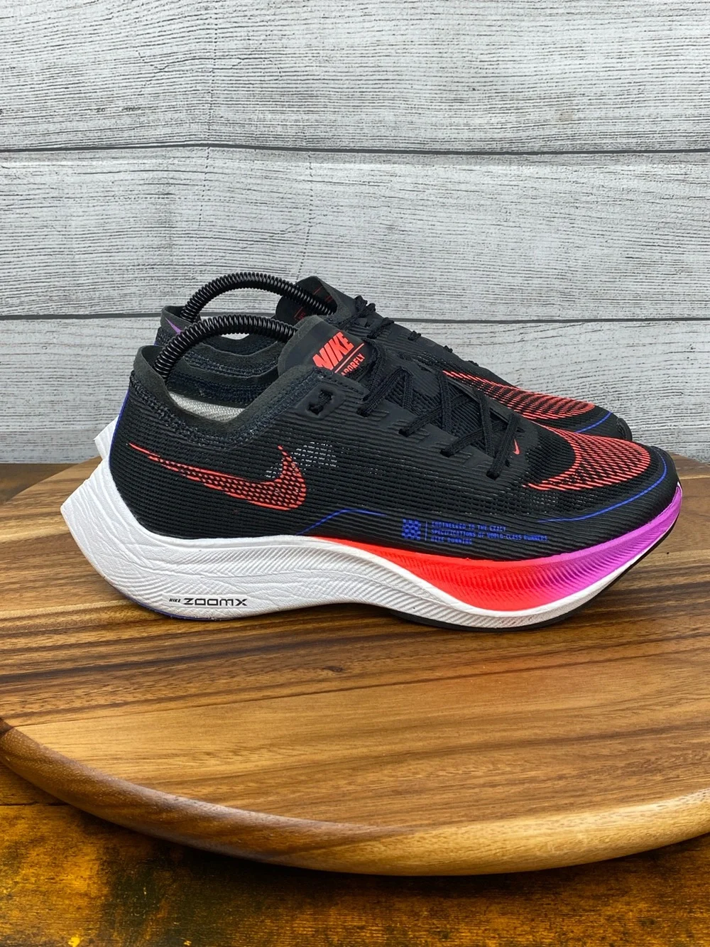 Nike ZoomX Vaporfly Next% 2 Black Fuchsia Crimson Running Shoe Women’s Size 8.5